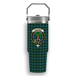 ScotsTee Shop Scottish MacEwen Ancient Crest Tartan Flip Straw Tumbler 20oz 30oz