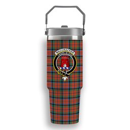 ScotsTee Shop Scottish MacCracken Ancient Crest Tartan Flip Straw Tumbler 20oz 30oz