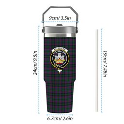 ScotsTee Shop Scottish McLachlan Hunting Crest Tartan Flip Straw Tumbler 20oz 30oz