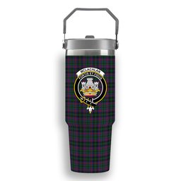 ScotsTee Shop Scottish McLachlan Hunting Crest Tartan Flip Straw Tumbler 20oz 30oz