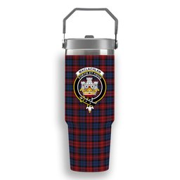 ScotsTee Shop Scottish MacLachlan 2 Crest Tartan Flip Straw Tumbler 20oz 30oz