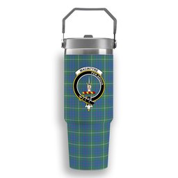 ScotsTee Shop Scottish MacIntyre Hunting Ancient Crest Tartan Flip Straw Tumbler 20oz 30oz
