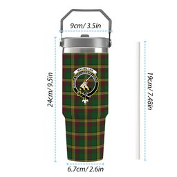 ScotsTee Shop Scottish MacMillan Anc Clans Originaux Crest Tartan Flip Straw Tumbler 20oz 30oz