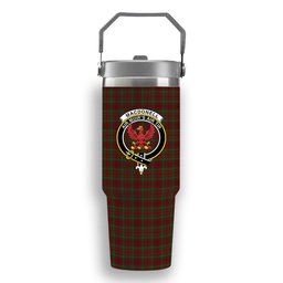 ScotsTee Shop Scottish MacDonell of Keppoch 3 Crest Tartan Flip Straw Tumbler 20oz 30oz