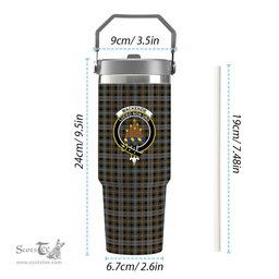 ScotsTee Shop Scottish MacKenzie Weathered Crest Tartan Flip Straw Tumbler 20oz 30oz