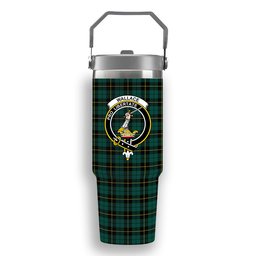 ScotsTee Shop Scottish Wallace Hunting Modern Crest Tartan Flip Straw Tumbler 20oz 30oz