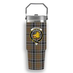 ScotsTee Shop Scottish Thomson Camel Crest Tartan Flip Straw Tumbler 20oz 30oz