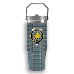 ScotsTee Shop Scottish Thomson Dress TS1383 Crest Tartan Flip Straw Tumbler 20oz 30oz