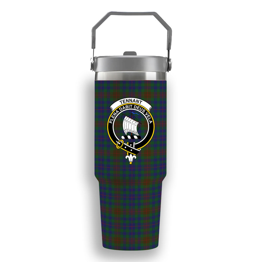 ScotsTee Shop Scottish Tennant Yules Crest Tartan Flip Straw Tumbler 20oz 30oz