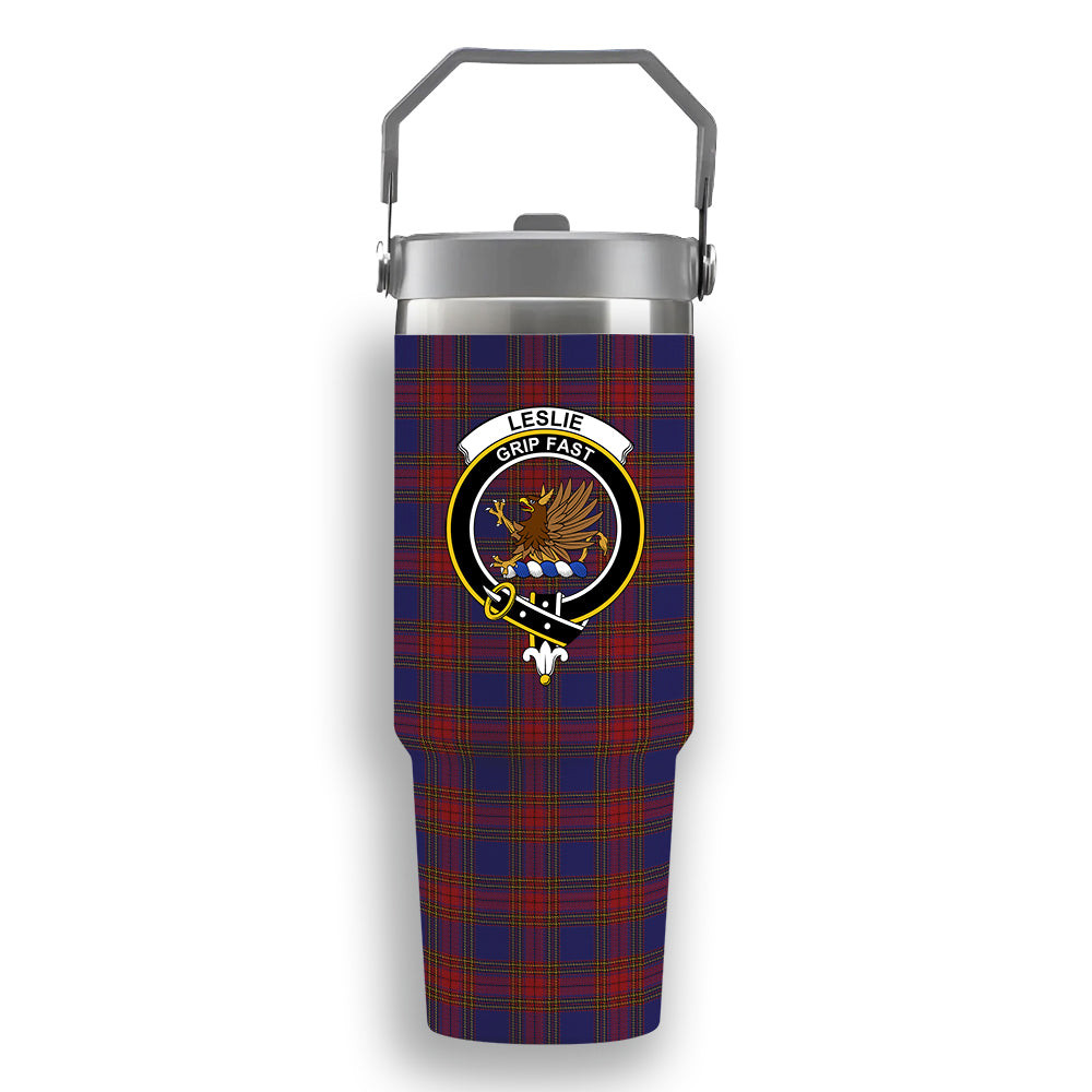 ScotsTee Shop Scottish Leslie J Cant Crest Tartan Flip Straw Tumbler 20oz 30oz