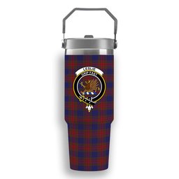 ScotsTee Shop Scottish Leslie J Cant Crest Tartan Flip Straw Tumbler 20oz 30oz