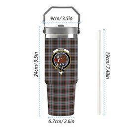 ScotsTee Shop Scottish Innes Red Dress Dance Crest Tartan Flip Straw Tumbler 20oz 30oz