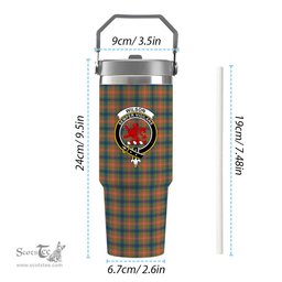 ScotsTee Shop Scottish Wilson Ancient Crest Tartan Flip Straw Tumbler 20oz 30oz