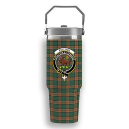 ScotsTee Shop Scottish Pollock Crest Tartan Flip Straw Tumbler 20oz 30oz