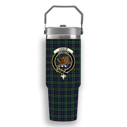 ScotsTee Shop Scottish Leslie Hunting Crest Tartan Flip Straw Tumbler 20oz 30oz