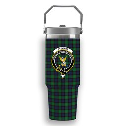 ScotsTee Shop Scottish Stewart Old Modern Crest Tartan Flip Straw Tumbler 20oz 30oz
