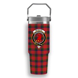 ScotsTee Shop Scottish McNicol of Scorrybreac Crest Tartan Flip Straw Tumbler 20oz 30oz