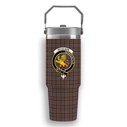ScotsTee Shop Scottish Nicolson Hunting Weathered Crest Tartan Flip Straw Tumbler 20oz 30oz