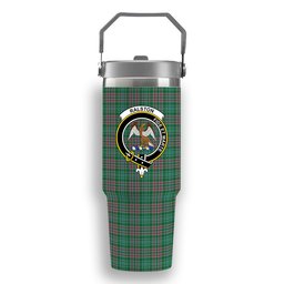 ScotsTee Shop Scottish Ralston USA Ancient Crest Tartan Flip Straw Tumbler 20oz 30oz