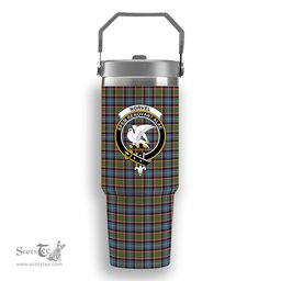 ScotsTee Shop Scottish Norvel Crest Tartan Flip Straw Tumbler 20oz 30oz