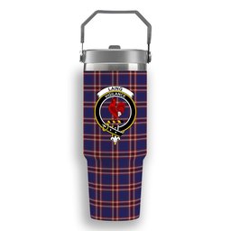 ScotsTee Shop Scottish Laing of Archiestown Crest Tartan Flip Straw Tumbler 20oz 30oz