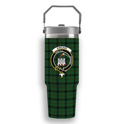 ScotsTee Shop Scottish Kincaid Crest Tartan Flip Straw Tumbler 20oz 30oz