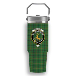 ScotsTee Shop Scottish Strachan Hunting  Modern Crest Tartan Flip Straw Tumbler 20oz 30oz