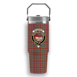 ScotsTee Shop Scottish McDonald of Lochmaddy Ancient Crest Tartan Flip Straw Tumbler 20oz 30oz