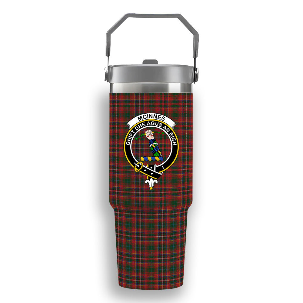 ScotsTee Shop Scottish McInnes Hastie Crest Tartan Flip Straw Tumbler 20oz 30oz