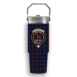 ScotsTee Shop Scottish McCorquodale Modern Crest Tartan Flip Straw Tumbler 20oz 30oz