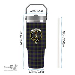 ScotsTee Shop Scottish McLellan Modern Crest Tartan Flip Straw Tumbler 20oz 30oz