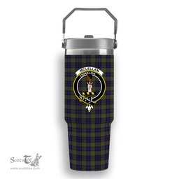 ScotsTee Shop Scottish McLellan Modern Crest Tartan Flip Straw Tumbler 20oz 30oz