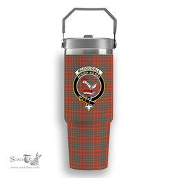 ScotsTee Shop Scottish McDougall Ancient Crest Tartan Flip Straw Tumbler 20oz 30oz