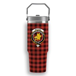 ScotsTee Shop Scottish MacIver Ancient Crest Tartan Flip Straw Tumbler 20oz 30oz
