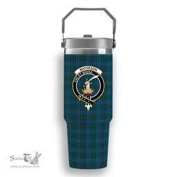 ScotsTee Shop Scottish Matheson Hunting Crest Tartan Flip Straw Tumbler 20oz 30oz