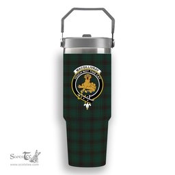 ScotsTee Shop Scottish MacGillivray Hunting Modern Crest Tartan Flip Straw Tumbler 20oz 30oz