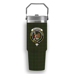 ScotsTee Shop Scottish MacKinnon Hunting Crest Tartan Flip Straw Tumbler 20oz 30oz