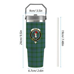 ScotsTee Shop Scottish Taylor Ancient Crest Tartan Flip Straw Tumbler 20oz 30oz
