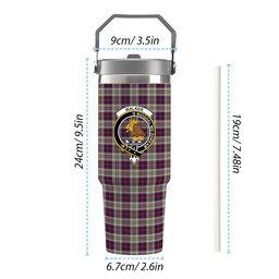 ScotsTee Shop Scottish Walker Dress Crest Tartan Flip Straw Tumbler 20oz 30oz