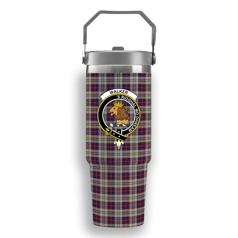 ScotsTee Shop Scottish Walker Dress Crest Tartan Flip Straw Tumbler 20oz 30oz