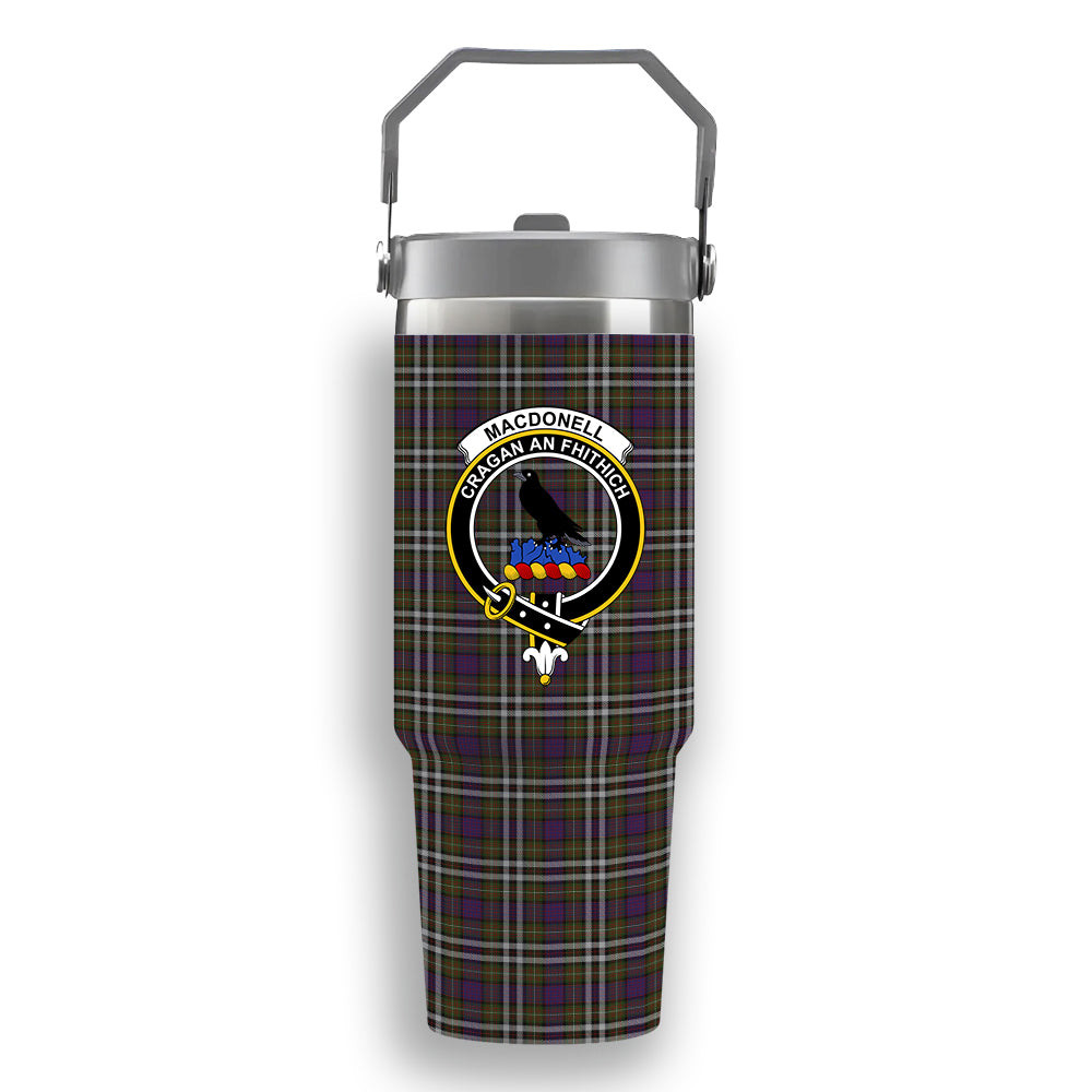 ScotsTee Shop Scottish MacDonell of Glengarry Dress Crest Tartan Flip Straw Tumbler 20oz 30oz