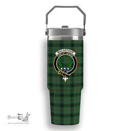 ScotsTee Shop Scottish MacArthur-Fox Modern Crest Tartan Flip Straw Tumbler 20oz 30oz