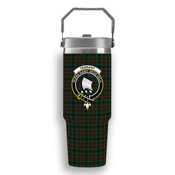 ScotsTee Shop Scottish Tennant Crest Tartan Flip Straw Tumbler 20oz 30oz