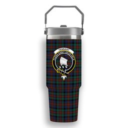 ScotsTee Shop Scottish Tennant Modern Crest Tartan Flip Straw Tumbler 20oz 30oz