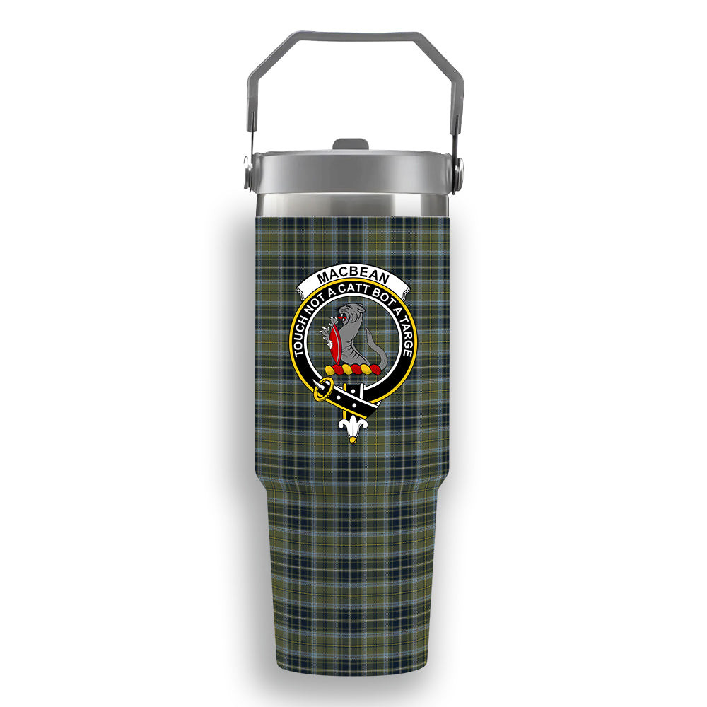 ScotsTee Shop Scottish MacBean Hunting Crest Tartan Flip Straw Tumbler 20oz 30oz