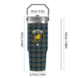 ScotsTee Shop Scottish Thompson Society Hunting Ancient Crest Tartan Flip Straw Tumbler 20oz 30oz