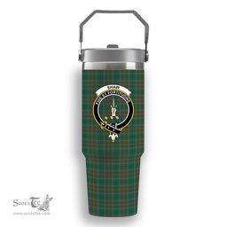 ScotsTee Shop Scottish Shaw of Tordarroch Hunting Ancient Crest Tartan Flip Straw Tumbler 20oz 30oz