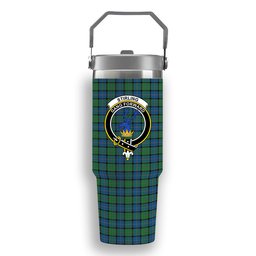 ScotsTee Shop Scottish Stirling Crest Tartan Flip Straw Tumbler 20oz 30oz