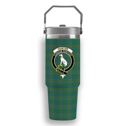 ScotsTee Shop Scottish Hunter of Hunterston Ancient Crest Tartan Flip Straw Tumbler 20oz 30oz