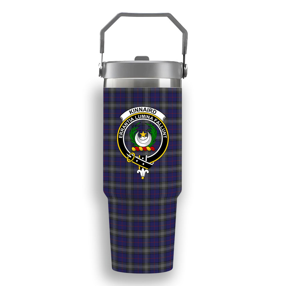 ScotsTee Shop Scottish Kinnaird Crest Tartan Flip Straw Tumbler 20oz 30oz